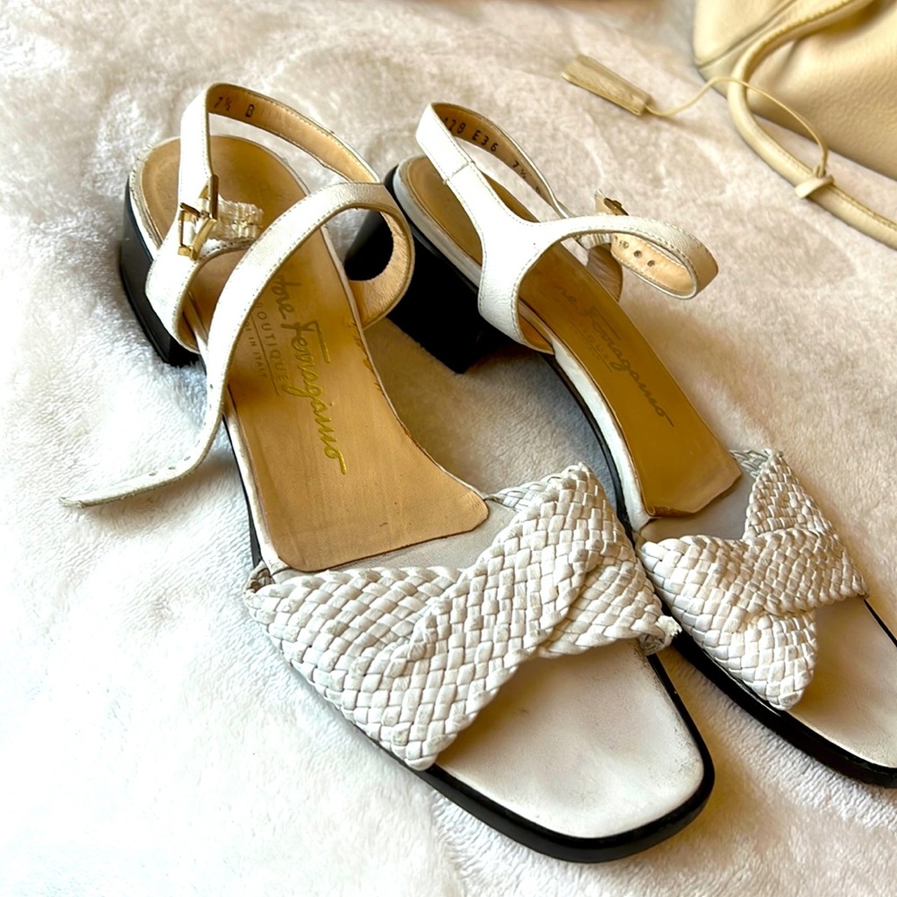 Salvatore ferragamo shoes .white casual beautiful condition ✨✨✨